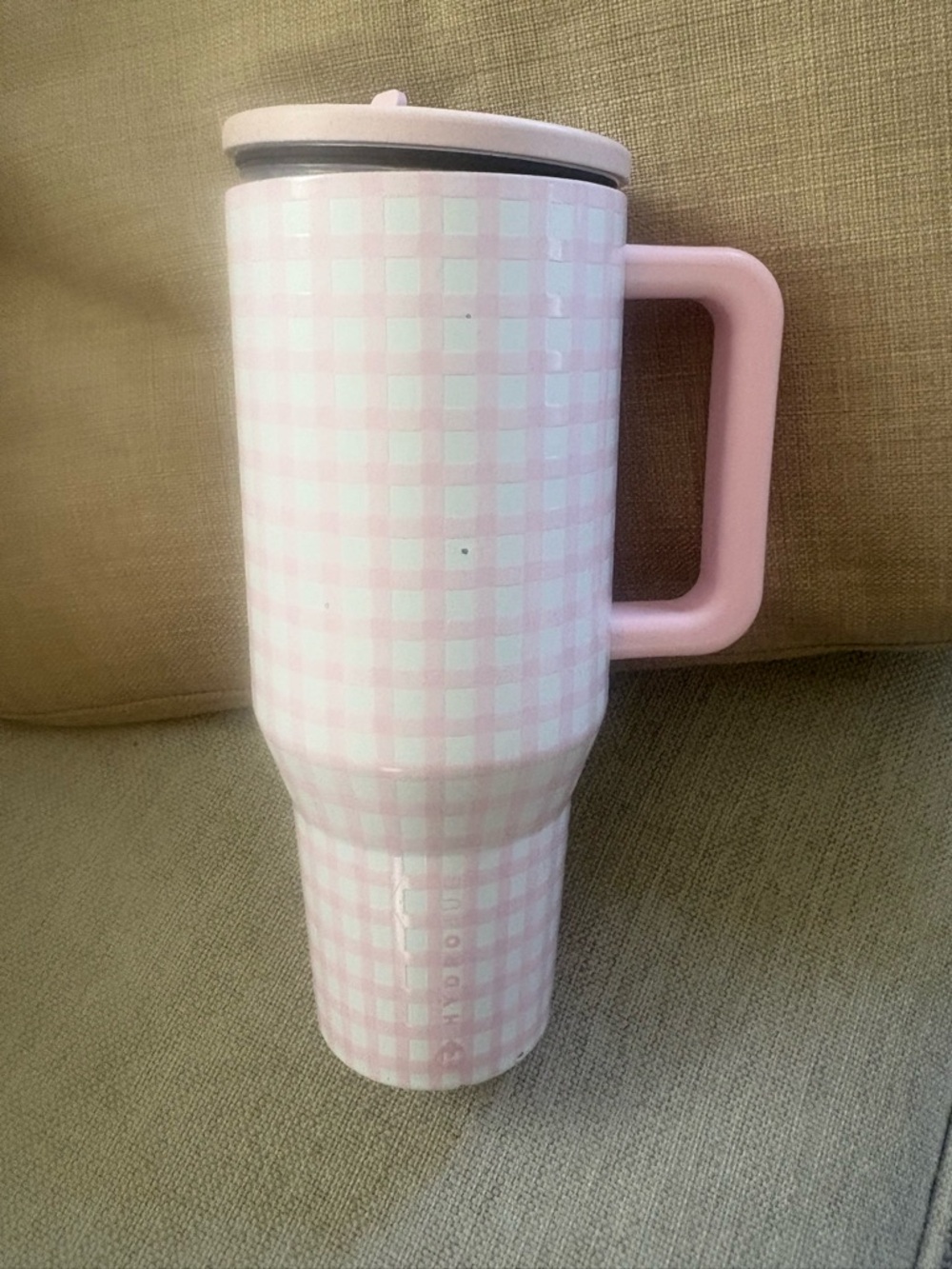 Pink Gingham hydrojug 40 oz